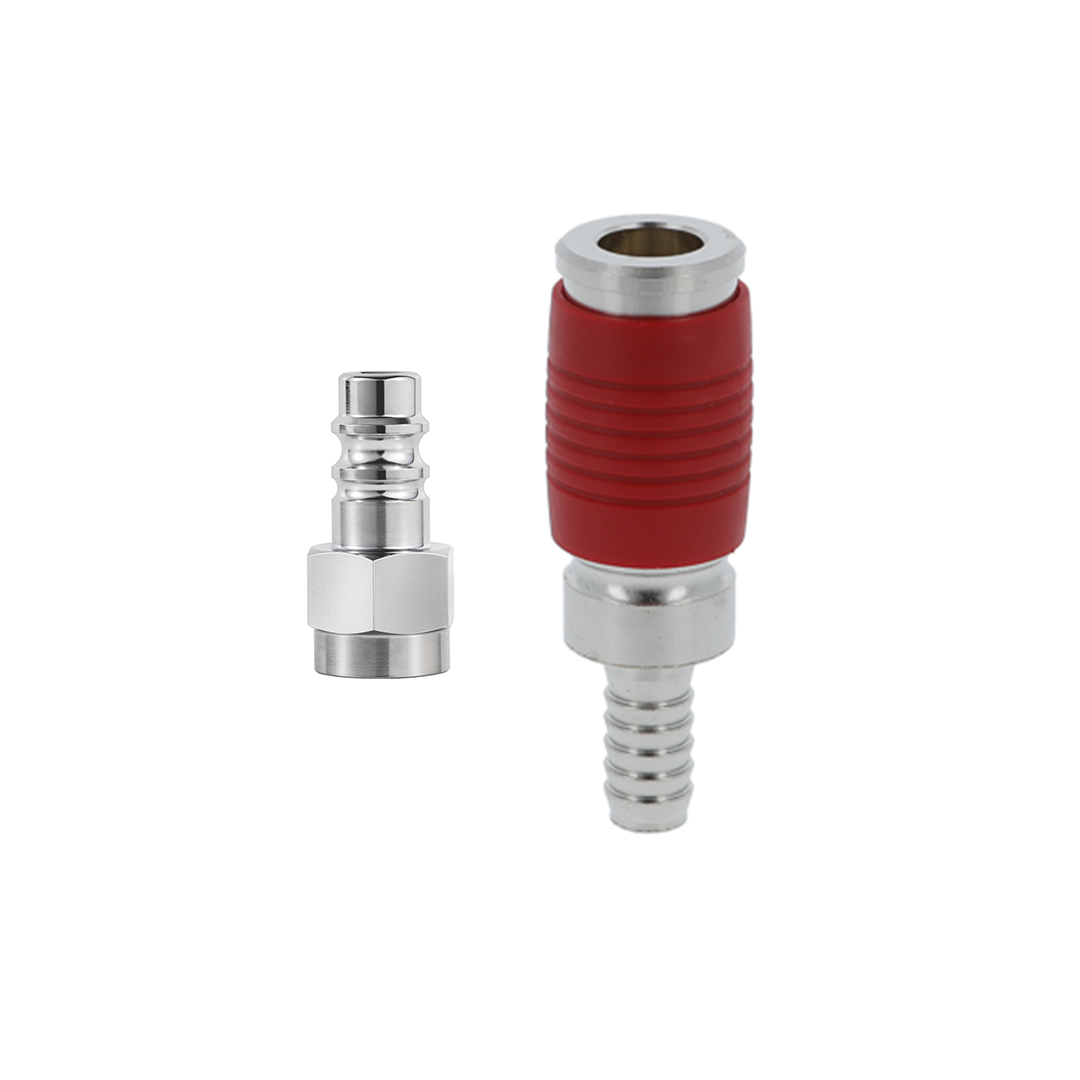 Schnellkupplung rot Ø 9 mm mit Schlaucholive u. Nippel G 1/4" Innengewinde (VPE 2)
