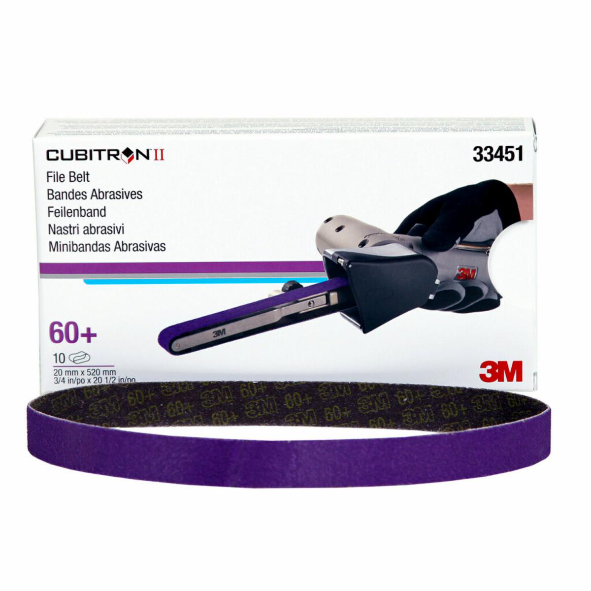 Cubitron™ II Feilenband 786F 20 mm × 520 mm 60+