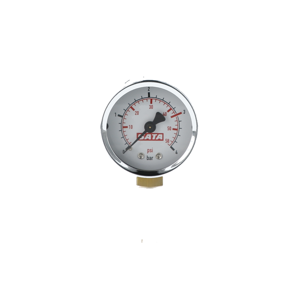 Manometer 0-4 bar, 50 mm, rote Markierung bei 3 bar für SATA paint set 10