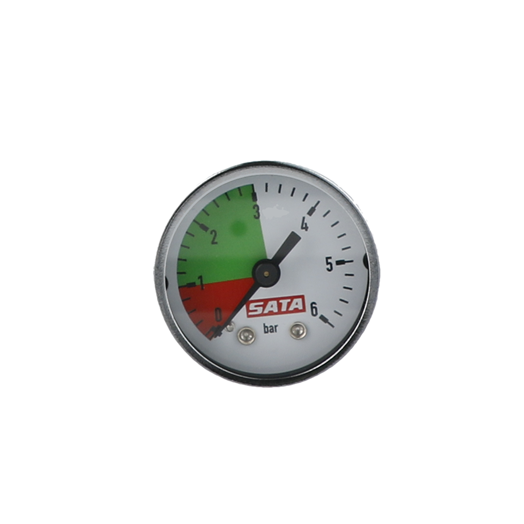 Manometer, Ø 40 mm, max. 6 bar, grüner Bereich 1 - 3 bar