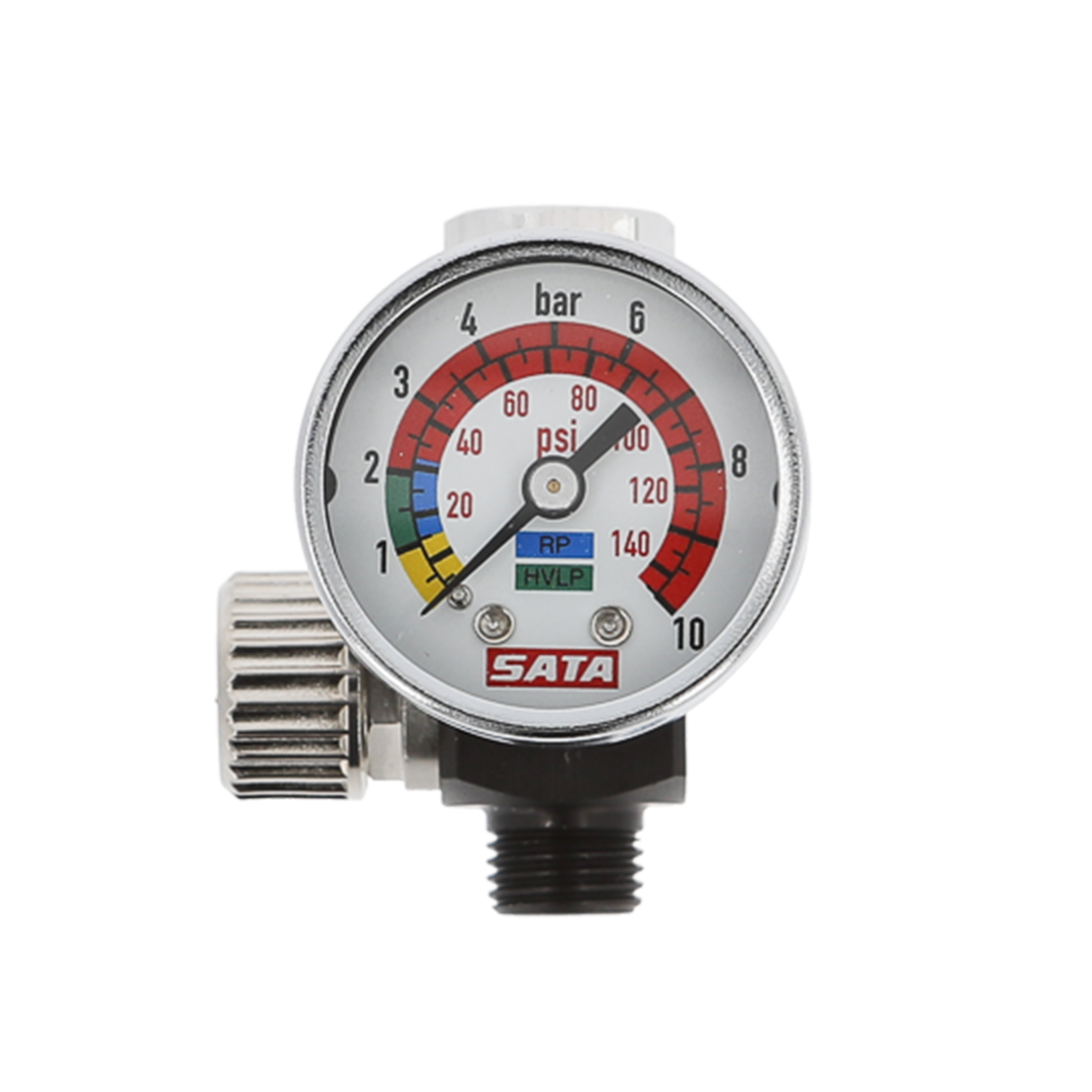 SATA Luftmikrometer mit Manometer G 1/4" Außengewinde und G 1/4" Innengewinde