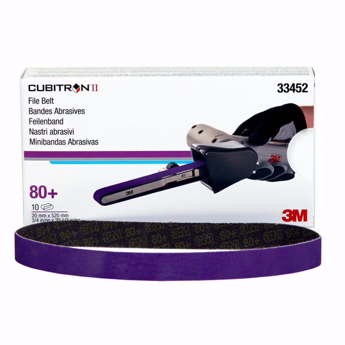 Cubitron™ II Feilenband 786F 20 mm × 520 mm 80+