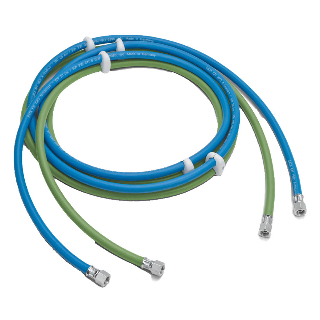 SATA Schlauchpaar, 2× Ø 6 mm 3 m lang G 1/4" Innengewinde Material und Luft f. SATA mini set 2