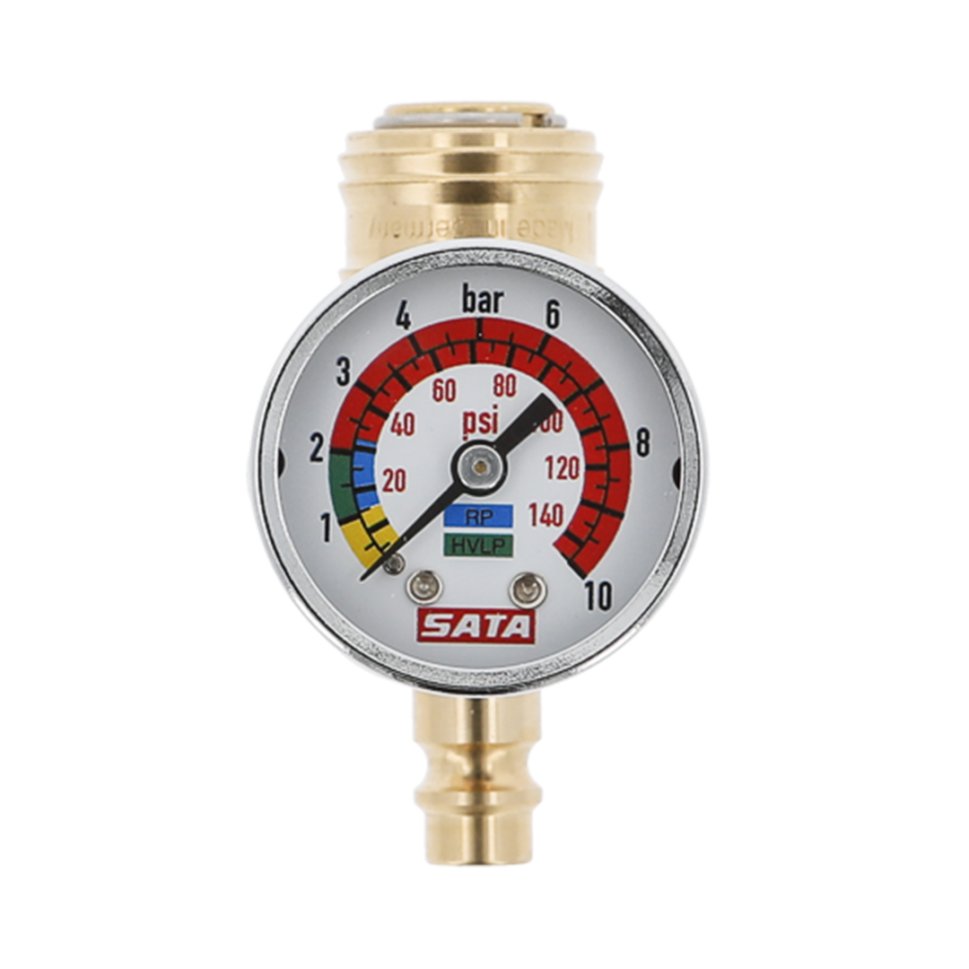 Manometer, Ø 40 mm, max. 6 bar, mit Schnellkupplung u. Nippel