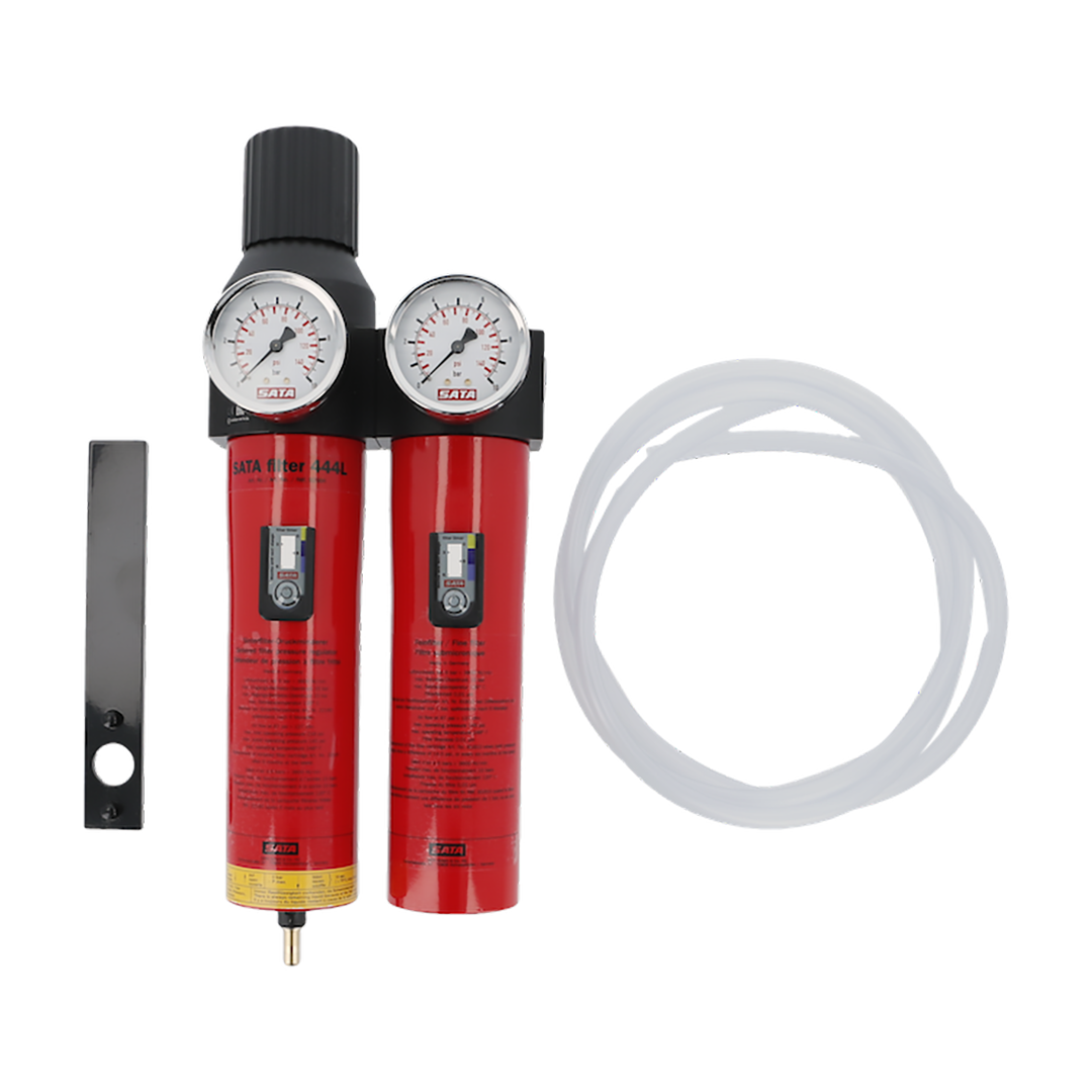 SATA filter 444 L 2-stufiger Sinter-/Feinfilter mit Druckregler für Leitungseinbau