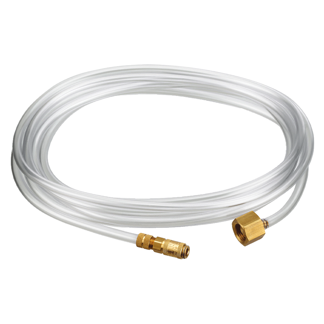 SATA PVC-Luftschlauch durchsichtig 3 m lang m. Mini-Schnellkupplung u. Nippel