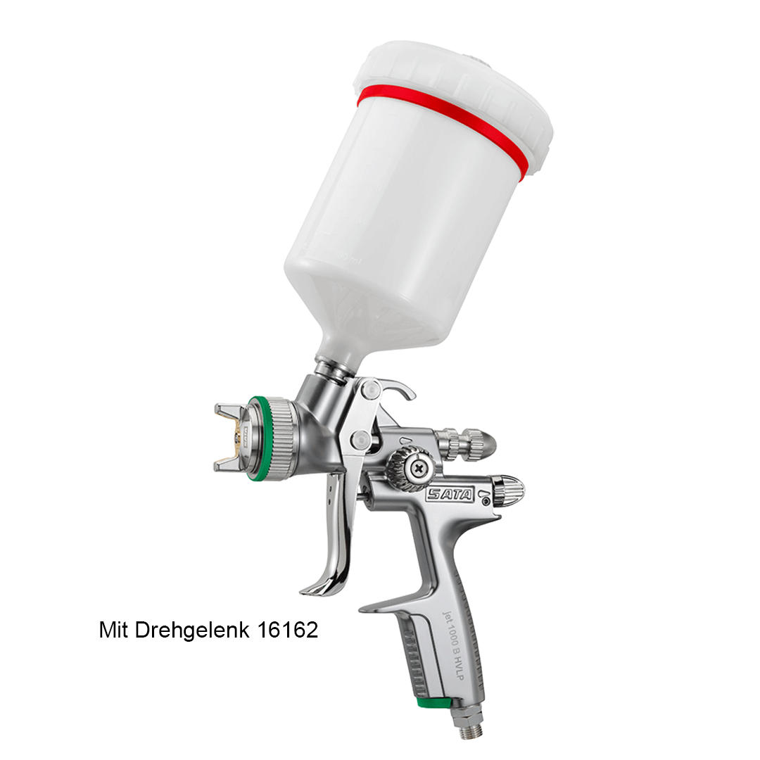 Lackierpistole SATAjet 1000 B HVLP Düse 2,1 mit 0,6 l QCC-Becher mit Drehgelenk