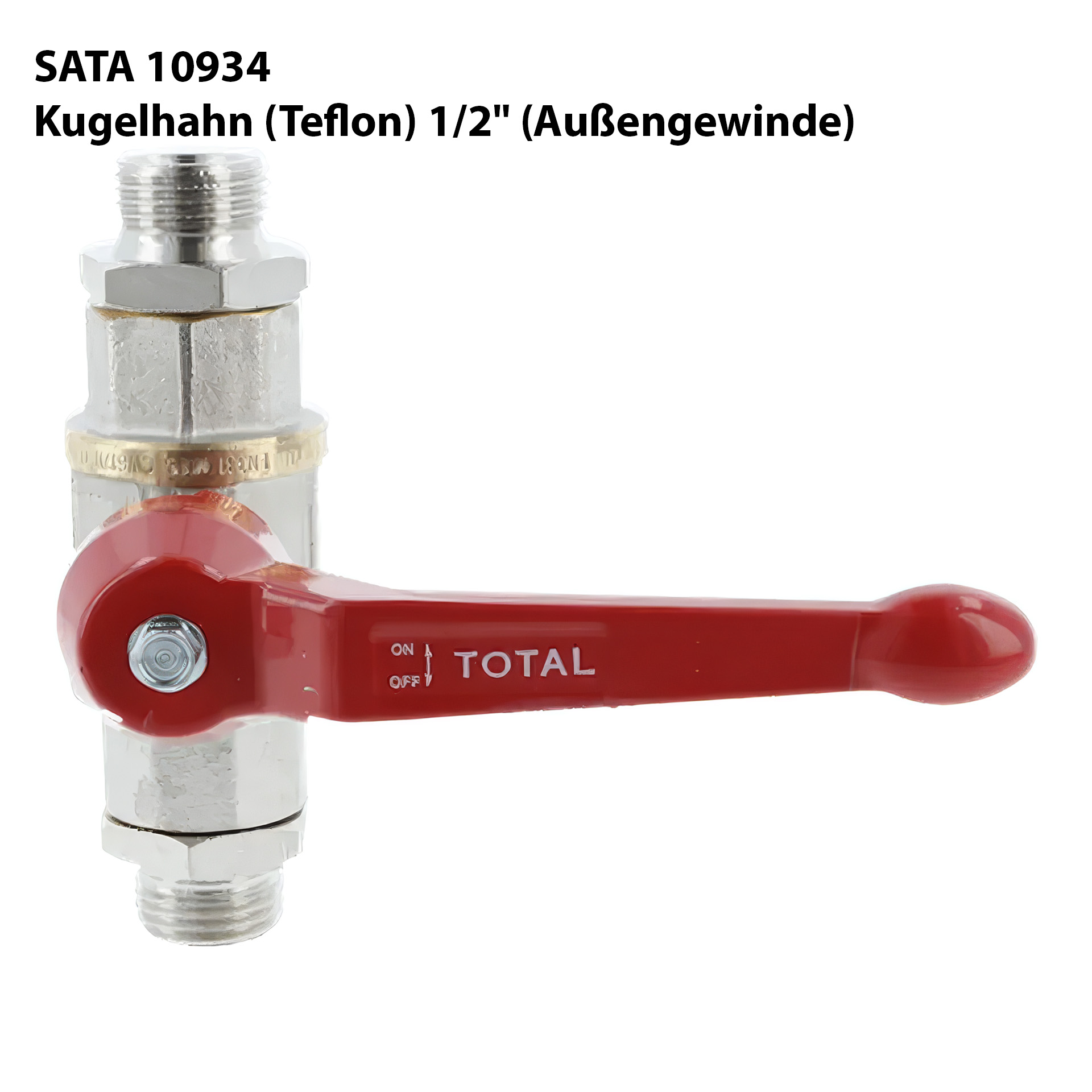 SATA Kugelhahn 10934 1/2" (AG) für Lufteingang bei SATA Filterbaureihen 100, 300, 400, 500 und Reinigungsgeräte
