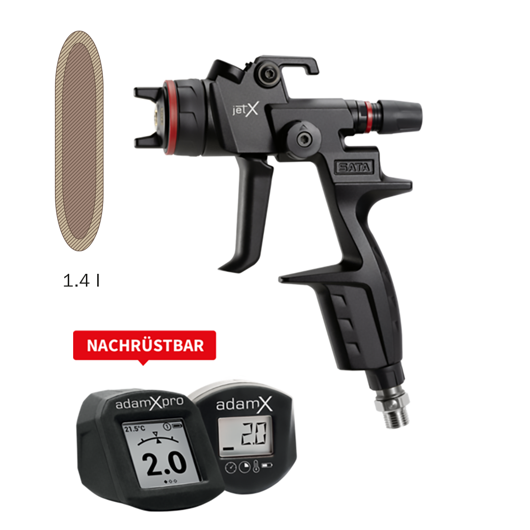 Lackierpistole SATAjet X HVLP DIGITAL ready Düse 1,4 I Control